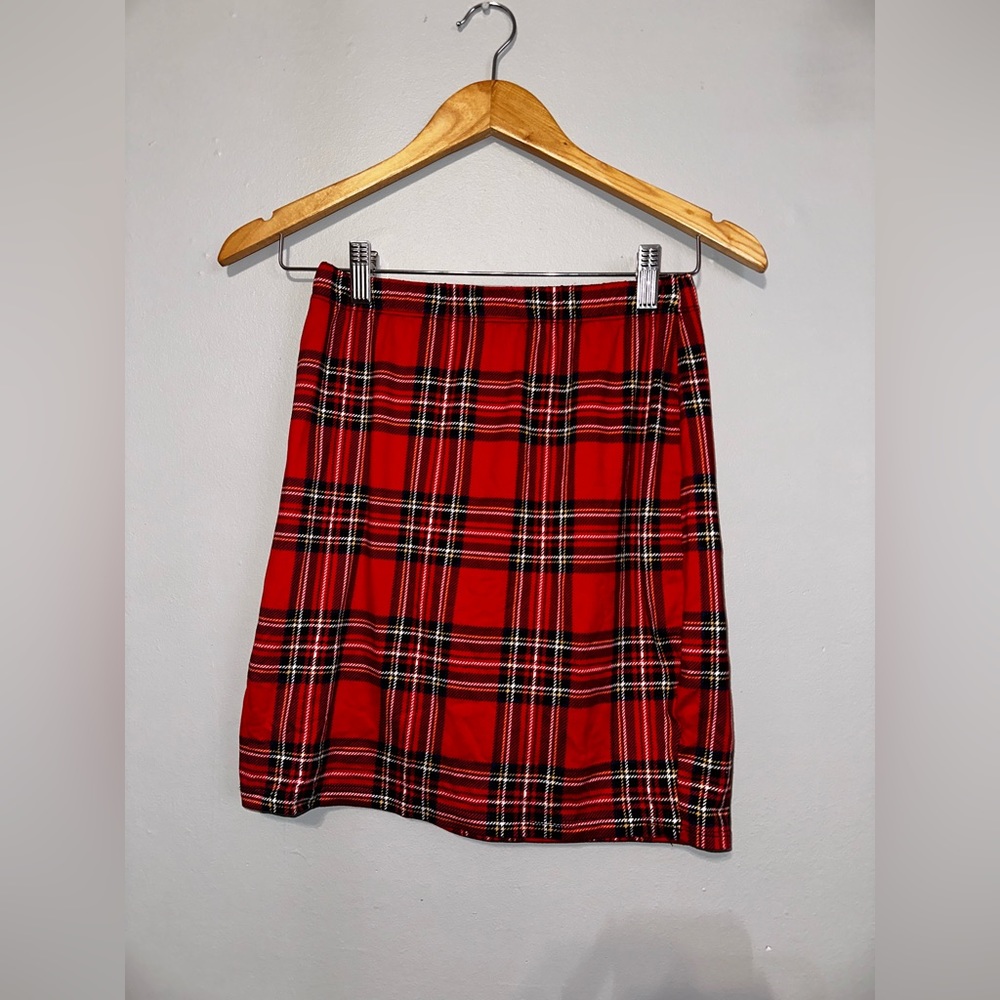 Red Plaid Miniskirt
